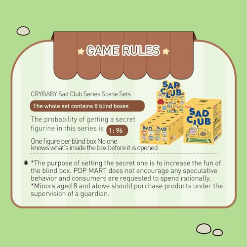 Miniatura 5 de Pop Mart Crybaby - Juego De Escenas De La Serie Sad Club, 1 Caja De Personajes Articulados De 2.5 Pulgadas, Diseño Premium Para Mujeres, Caja Ciega Favorita De Los Fanáticos, Figura De Acción De