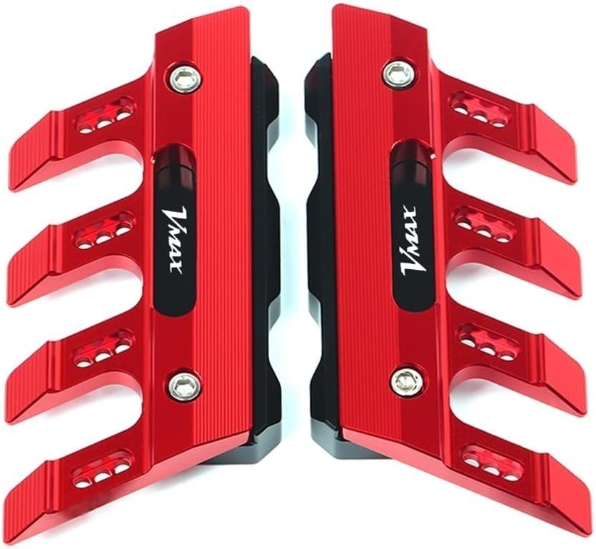 SCUUBE for Yamaha VMAX 1200 V-MAX Motorcycle Fall Side Guard Front Fork Protector Front Fender Protection Block Side Guard CNC Aluminum Motorcycle Accessories (Color : Red)
