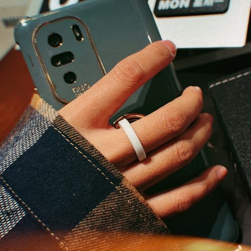 4mm White Classical Plain Ceramic Band Ring for Women Men,Simple Dainty Promise Statement Anniversary Stackable Ring3