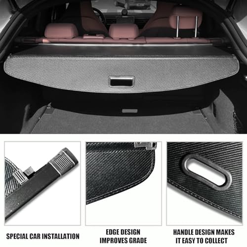OLSYYRTM Car Retractable Cargo Cover Compatible for Toyota Highlander 2007-2014 Trunk Cargo Cover Trunk Shielding Shade Cargo Luggage Cover