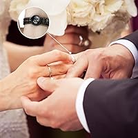 Vista 3 de Herramienta de medición de tamaño de anillo, herramienta de medición de tamaño de dedo reutilizable 1-17 EE. UU., tamaño de 2 piezas