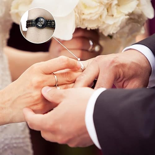 Miniatura 3 de Herramienta de medición de tamaño de anillo, herramienta de medición de tamaño de dedo reutilizable 1-17 EE. UU., tamaño de 2 piezas