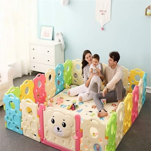 SKYTOUCH 12Panel Foldable Plastic Baby Playpen Indoor/Outdoor Kids