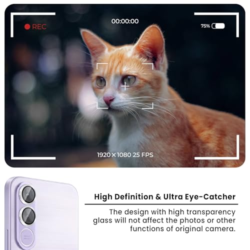 Image of FIRST MART Silver Camera Ring Guard Protector for Vivo V70 FE | Tempered Glass with Metal Alloy Rings, HD Clear, Scratch Resistant, Case-Friendly | Pack of 1