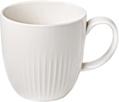 LEETOYI Ceramic Cups, 12 OZ Coffee Mug with Handle for Tea, Cocoa, Milk, Latte and Cappuccino, Dishwasher & Microwave Safe, 4.8 L X 3.4 H, White