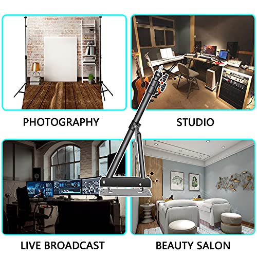 4.3Ft/130Cm Wall Mount Triangle Boom Arm, 180º Flexible Rotation, Save Space, For Ring Light, Photography Strobe Light, Monolight, Softbox, Umbrella And Reflector #TOP5