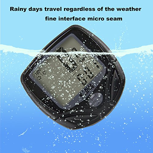 mewmewcat Computador de bicicleta sem fio com tela de luz de fundo de LCD de suporte Computador de b