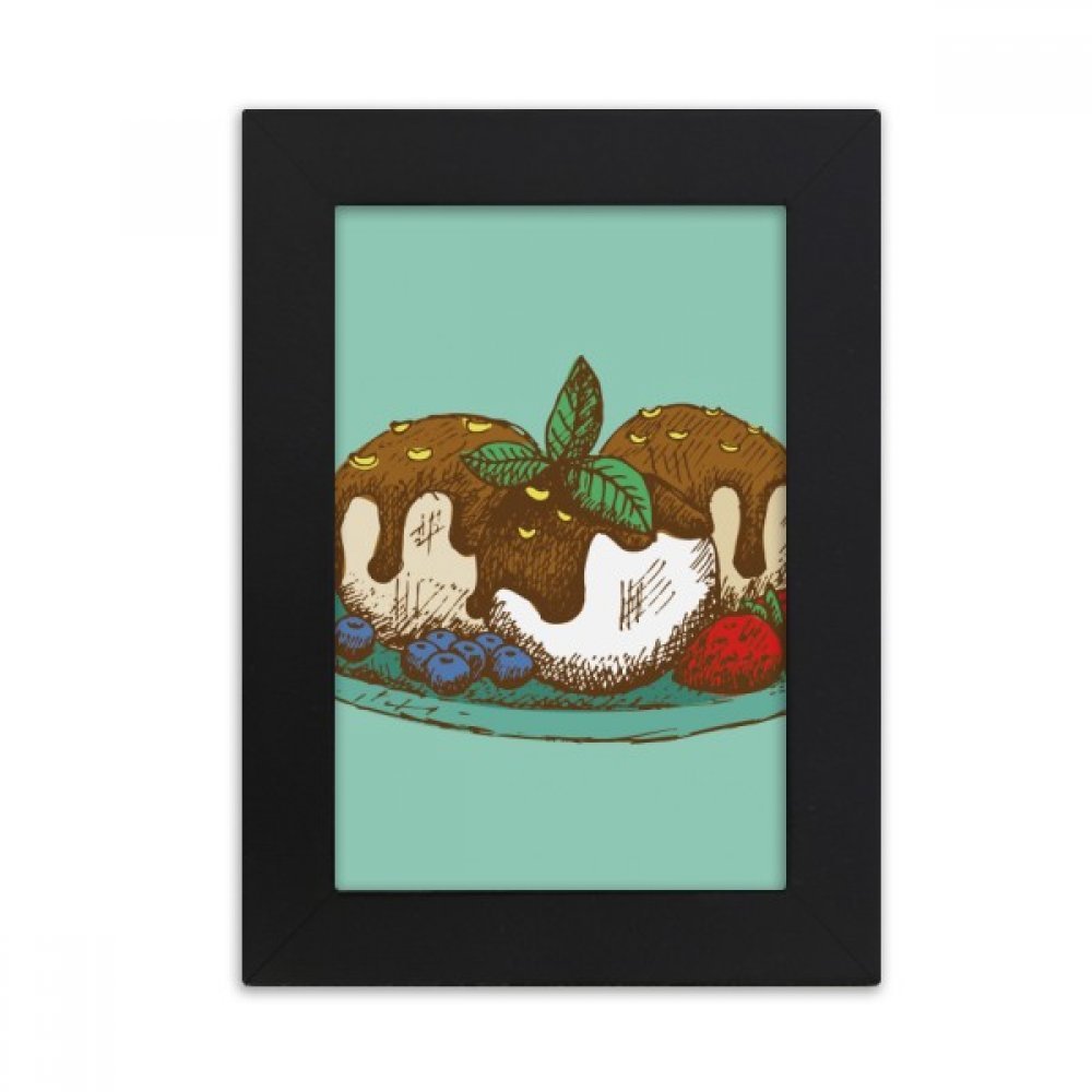 Cadre photo fraises au chocolat pour bureau chaleureux et décoration de salon colorée