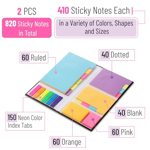 Image of Mr. Pen- Sticky Notes Set, 2 Sets, 2460 Pack, Ruled