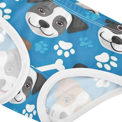 Dogs Blue White Bones Prints Toddlers Underwear Floral 2t Cotton Girl Panties Cute Bright Briefs Underpants4