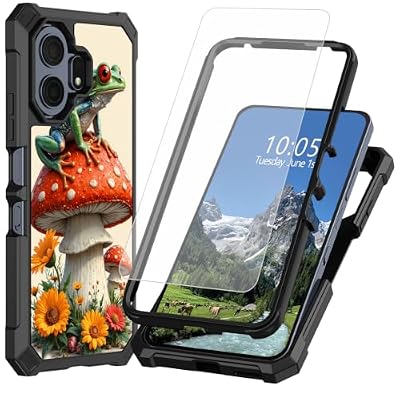 DIGTIALL for TCL K70 5G Phone Case,Frog and Mushroom
