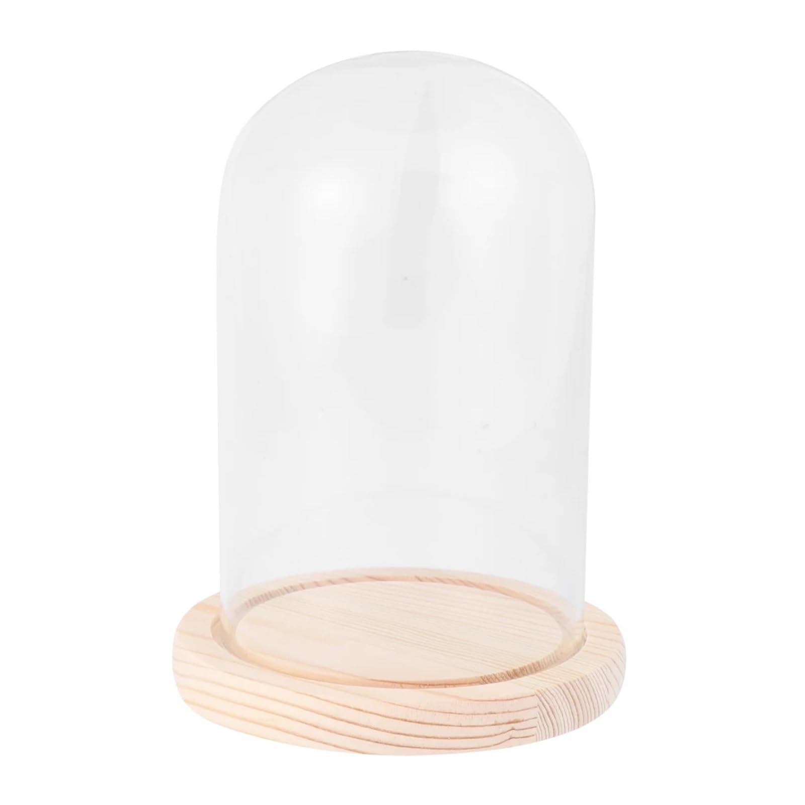 ZFPKXHVMG Glass Dome Cloche Bell Jar, Clear Glass Cloche Dome for Display Miniature Landscape Storage Multiple Sizes(9x15cm)