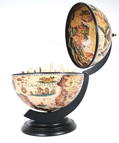 Old Modern Handicrafts Globe With Chess Holder, 13-Inch, White #TOP5