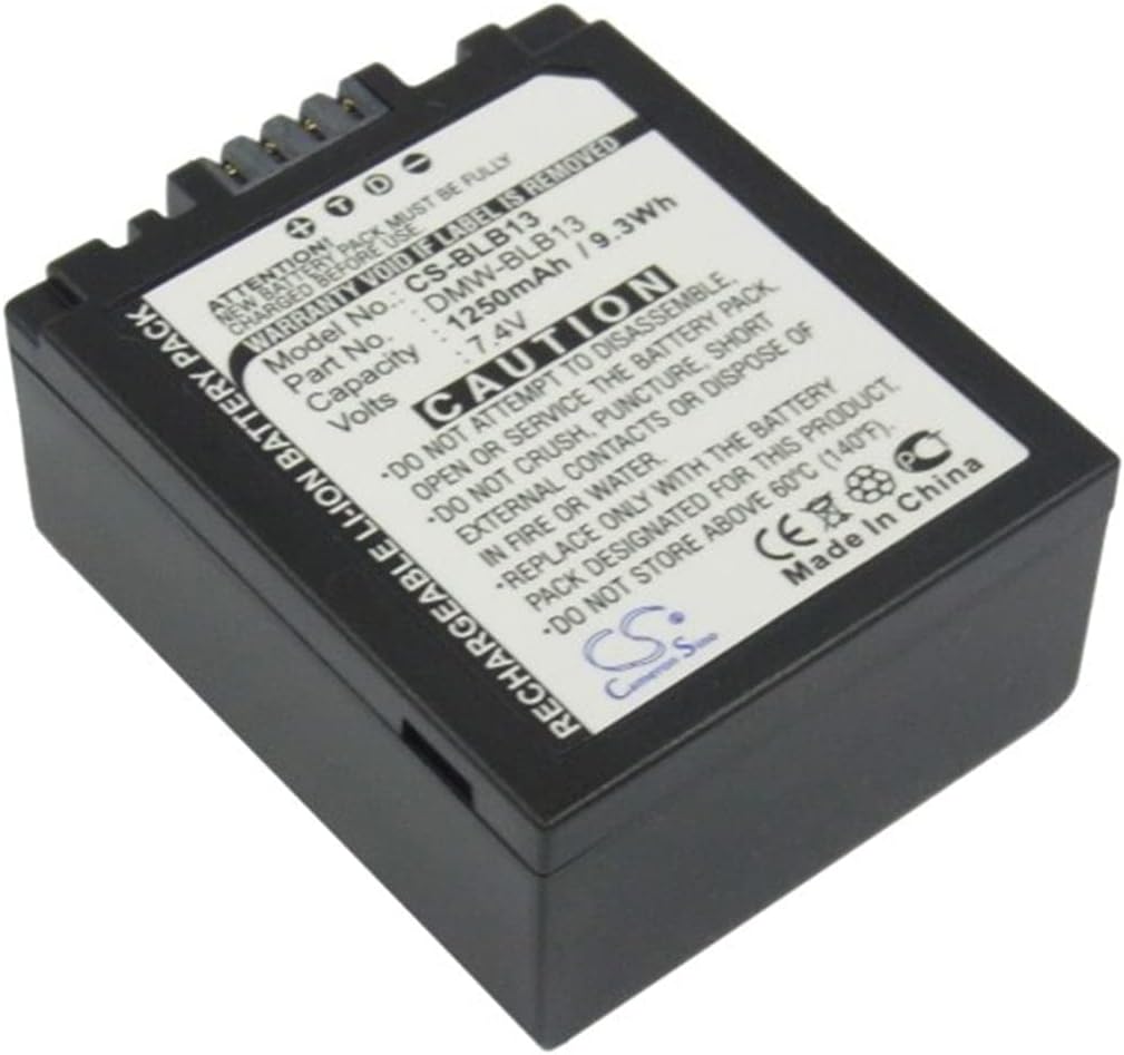 VINTRONS 1250mAh Battery for PANASONIC Lumix DMC-G1, Lumix DMC-G1 SLR, Lumix DMC-G10