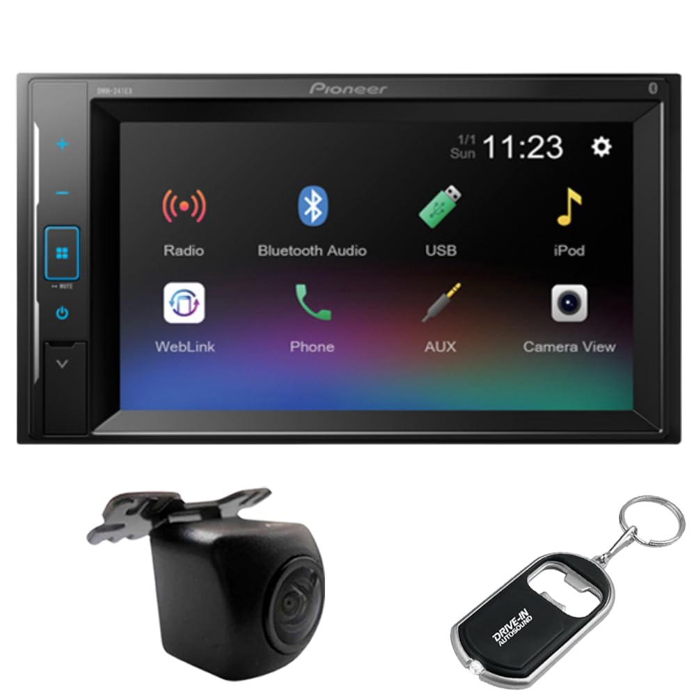 Pioneer DMH-241EX 6.2" Digital Multimedia Receiver with ND-BC010 Backup Camera - Enhanced in-Car Entertainment and Safety