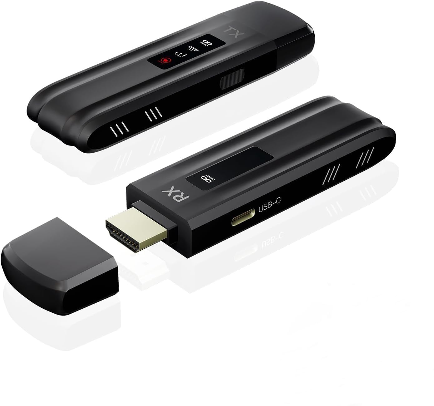 ETZIN Wireless HDMI Transmitter and Receiver 1080P,Wireless HDMi Sender 2.4G/5G 160FT Wireless HDMI Extender with LED Display Surface Spraying for Streaming,Monitor from Laptop/PC/TV EPL-1404H-picture-31