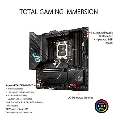 Asus Rog Strix Z690-G Gaming Wifi 6E Lga 1700(Intel 12Th Gen) Micro Atx Gaming Motherboard(Pcie 5.0,Ddr5,14+1 Power Stages,2.5 Gb Lan,Thunderbolt 4,3Xm.2,Front Panel Usb 3.2 Gen 2X2 Type-C Connector) #TOP4