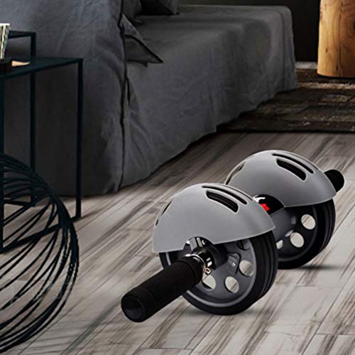 BESPORTBLE Rolo de abdômen para exercício abdominal, roda dupla, equipamento de exercícios abdominai