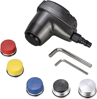 Air Palm Hammer Handheld Pneumatic Hammer Dead Blow 1000 Stroke with 6 Tips Different Hardness Hammer Heads for metal folding Plastic Inlay Assembly