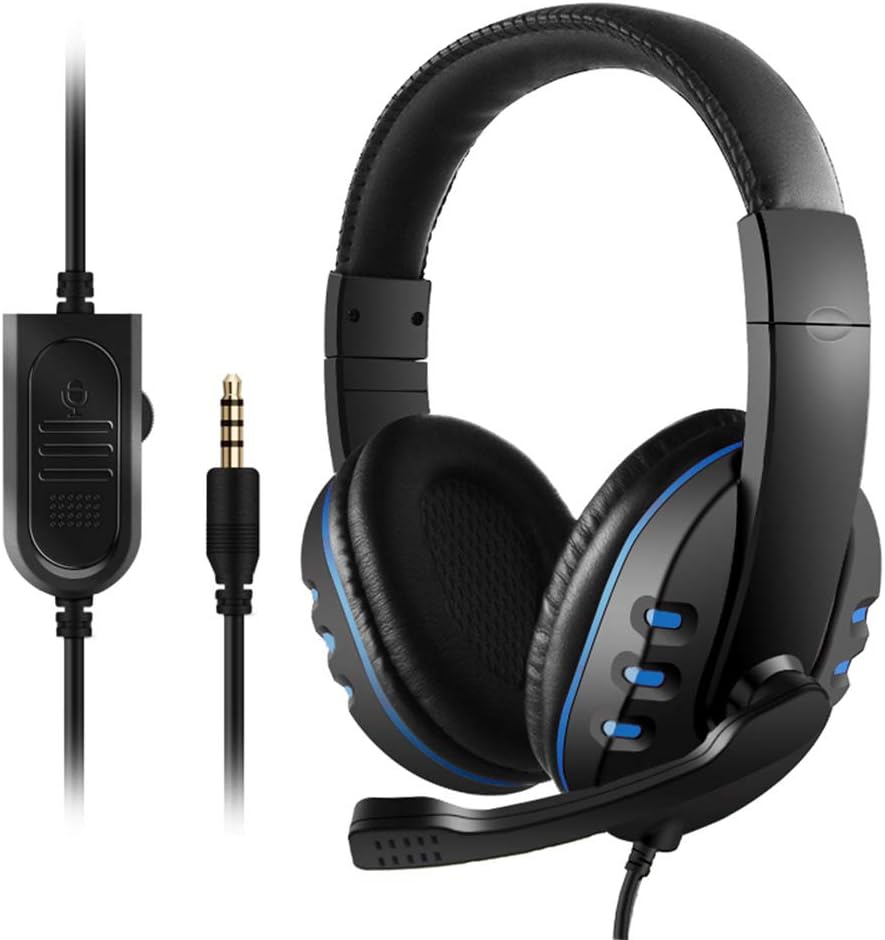3.5Mm Wired Gaming Headphones Over Ear Game Headset Noise Canceling Earphone With Microphone Volume Control For PS4 Pc Laptop Smart Phone