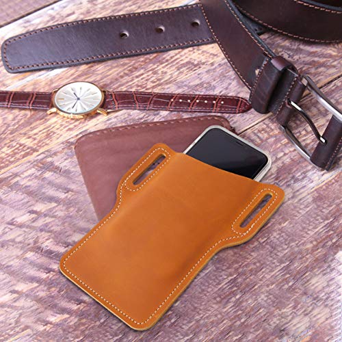 VILLCASE Celular Couro Coldre Telefone Cintura Cinto Bolsa Caso Bainha Com Furo para Os Homens