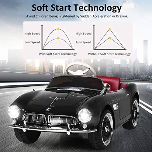 image for Costzon Ride on Car, 12V Battery Powered Classic Vintage Electric Vehi