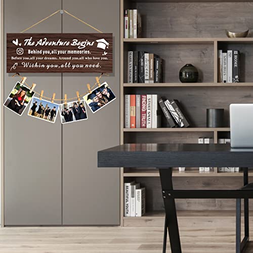 Graduation Decorations Class Of 2023，Inspirational High School College Graduation Gifts, Handmade Wooden Picture Frame Door Hange 2023 Graduation Decorations #TOP5