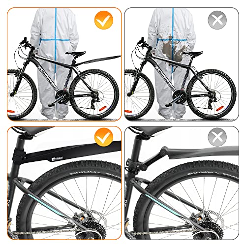 Yf Smart Rollable Bicycle Mudguard Fender,Installed In Seconds, Easily Packed,Environmentally Responsible, Light Weight,Fitting Various Bike Types (Red-Rear)… #TOP3