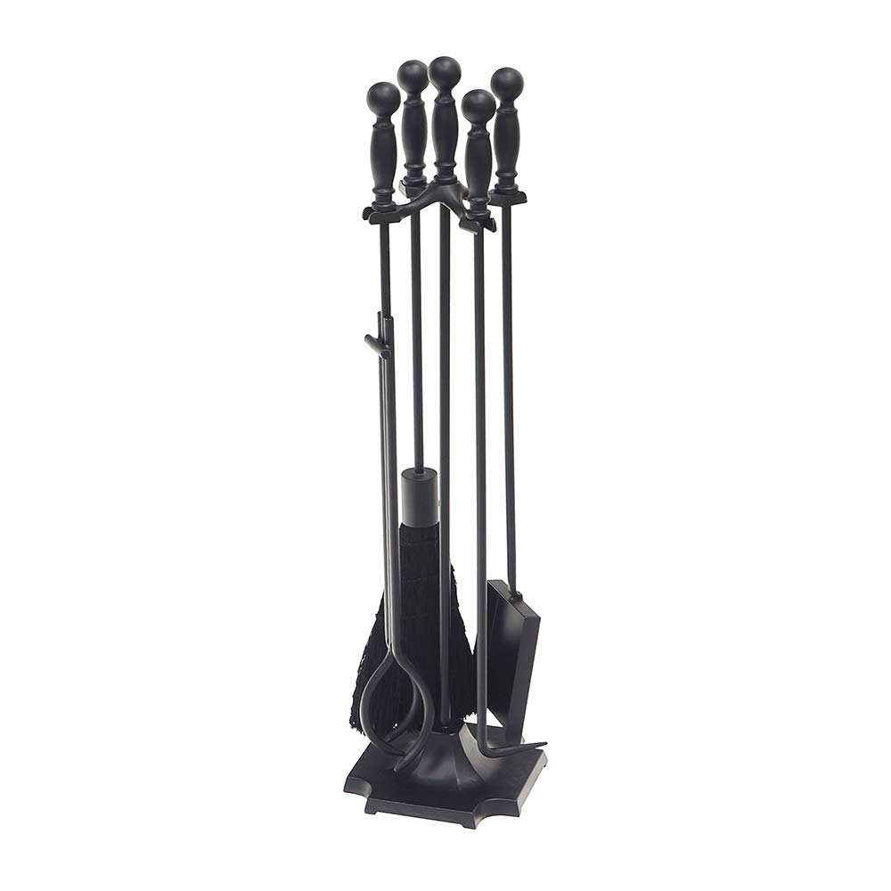 Minuteman International Carlisle Fireplace Tool Set, All Black