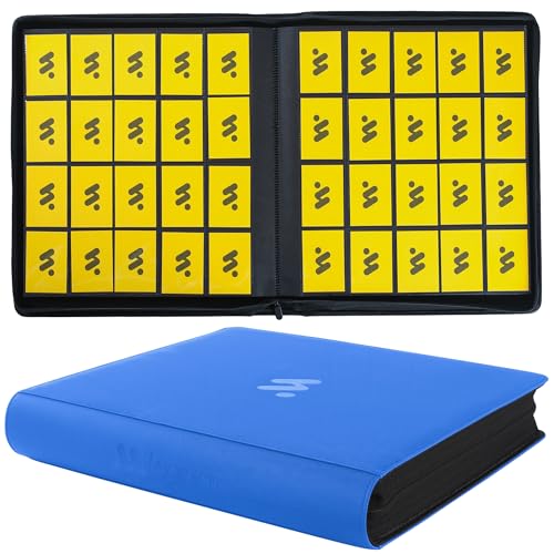 Image of Card Binder 20 Pocket,Trading Card Binder Holds up to 2000 Cards with 50 Sleeves,Zipper Card Holder Album Compatible with TCG Card /Game Cards /Sports Card