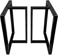 Base de Mesa de Jantar Kansas para Tampos de Vidro Pedra e Madeira até 200cm x 100cm - preta