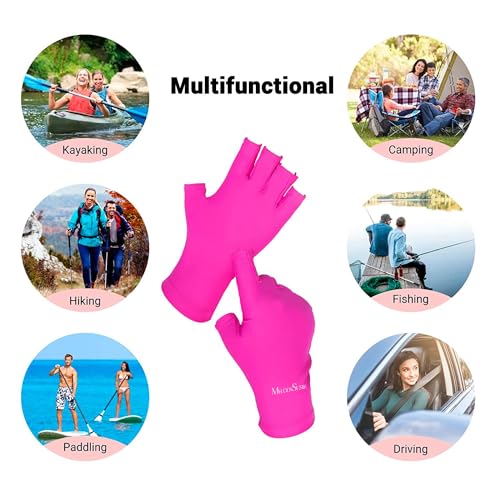Image of MelodySusie Premium Fingerless Protection UV Gloves for Gel Manicures