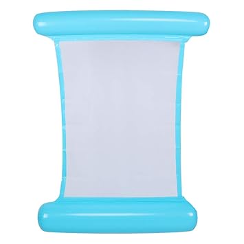 Inflatable Pool Chair Water Hammock Portable Floating Inflatable Water Bed Foldable Hammock Swimming Pool Floating Chair(Sky Blue)