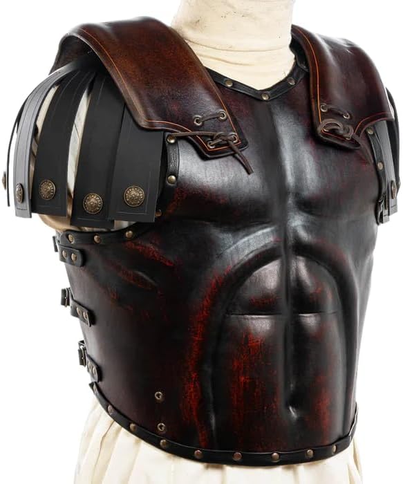Medieval Leather Legion Armor - Torso Armor Viking Body Armour Costume Knight Chest Jacket LARP Party Cosplay Activities & Halloween