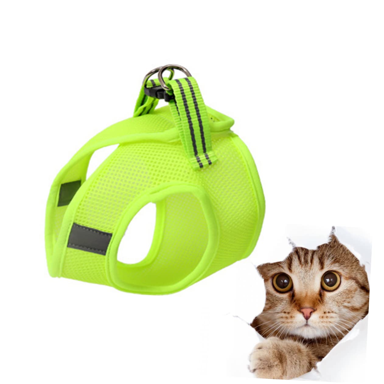 VANZACK Vest Type Harness for Cats Breathable and Lightweight Cat Chest Strap Creative Design Fruit Green Durable and Easy