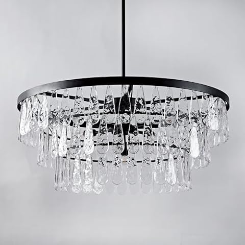 Vintage-Inspired Textured Glass Chandelier by Generic Cover