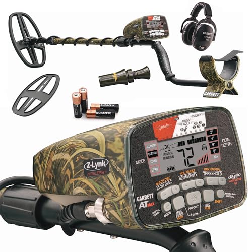 Image of Garrett AT Max Jase Robertson Signature Edition - Waterproof to 10ft, Z-Lynk Wireless, Iron Audio, Adjustable Threshold, Includes MS-3 Headphones & Duck Call