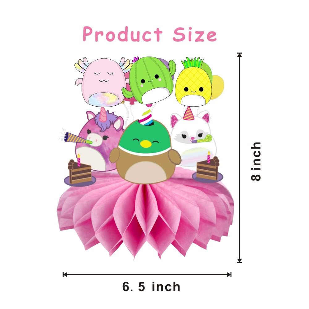 Lot 6 Centres De Table Nid D’Abeille Vache 3D – Décoration Anniversaire Enfant Ferme Joyeux Anniversaire