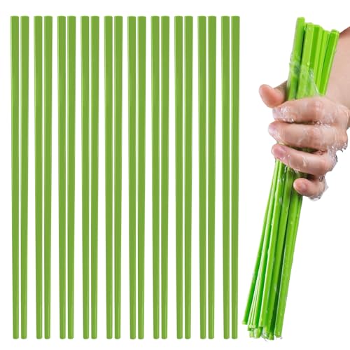 10 Pairs Reusable Melamine Chopstick Dishwasher Safe, Chinese Japanese Korean Long Chopsticks Gift Set for Cooking Restaurant Family Party, 10.63 inch/27 cm, Green
