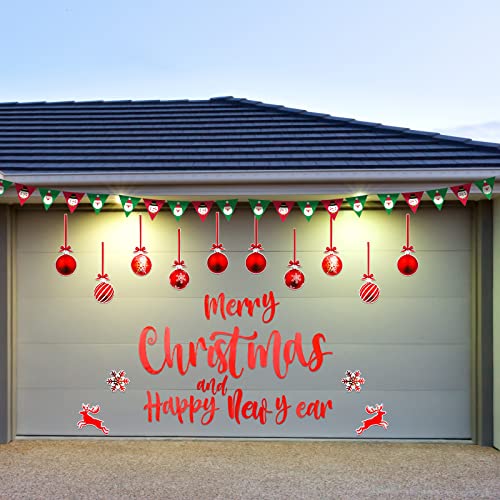 30 Pcs Merry Christmas Garage Door Magnets Decoration Happy New Year Magnetic Garage Door Decor Set Christmas Refrigerator Magnets Decals For Outdoor Xmas Holiday Car (Ornament Style) #TOP5