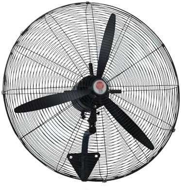 High Velocity 22" Wall Mount Fan - Oscillating Metal Industrial Fan with 3 Speeds for Garage, Warehouse, Greenhouse, Farm, Gym, Patio - Heavy Duty Cooling Solution