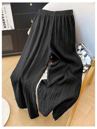 SHENHE Women's Wide Leg Palazzo Pants Drawstring Waist Wide Leg Vacation Travel Flowy Trousers2