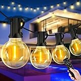 [IP44 Wasserdicht Bruchsicher Gluehbirne Draussen 30 m] - Die autdoorlichterkette kann überall mit der wasserdichten und bruchsicheren Schutzart IP44 installiert werden. Die bulbs kann sich leichtem Regen oder Schnee ohne Angst aussetzen. Hinweis : Wenn Sie das outdoor-lichterkette erhalten, bitte ziehen Sie jede birne fest.