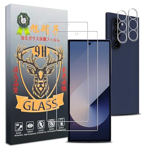 対応 Galaxy Z Fold6 フィルム【2+2枚セット-国産旭硝子素材】galaxy z fold6 ガラスフィルム (2枚) + レンズ保護フィルム (2枚) Galaxy Z Fold6 用の 保護 フィルム さらさら強化ガラス 厚さ0.26 超