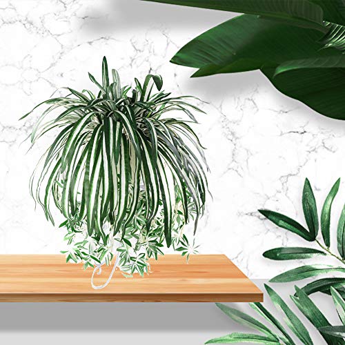 Cactusangui 1Pcs Simulation Plants Wall Hanging Chlorophytum Comosum Faux Greenery Home Hotel Decor Artificial Spider Plant Wall Decoration Hanging Basket Rattan #TOP5