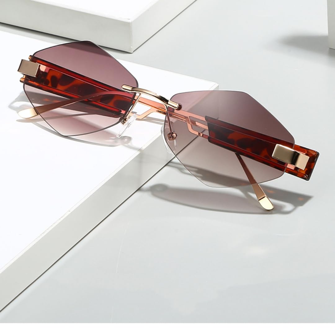 Gafas de sol sin marco con personalidad