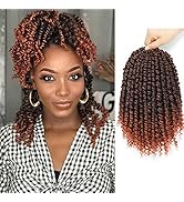 Passion Twist Crochet Hair 12Inch Pre-Twisted Passion Twist Hair 8 Packs Soft Pre-Twisted Short P...