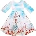 Sunny Fashion Girls Dress Butterfly Elegant Chinese Plum Flower Bamboo