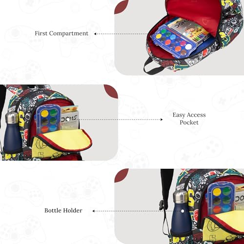 Image of F Gear Colour Buddy 12L Kids Backpack, Kids Can Colour On The Bag, 1 Compartment & 2 Pockets; Lightweight, Durable & Fun Backpack for School & Travel | Comfortable & Stylish Bag