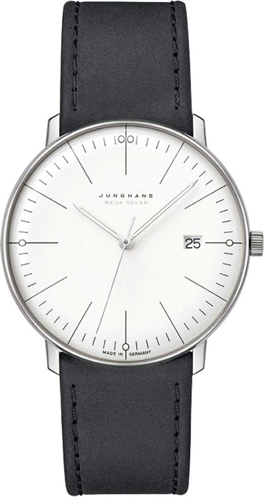 JUNGHANS max Bill Herren-Funkuhr Mega Solar Titan mit Saphirglas 59/2020.02